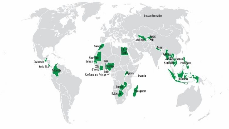 Global Program on Sustainability - countries in the program