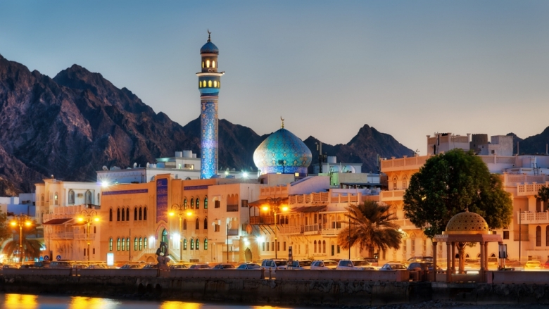 The Muttrah Corniche in Muscat, Oman.