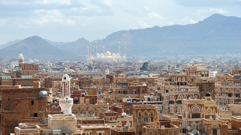 The old city of Sanaa, the capital of Yemen.