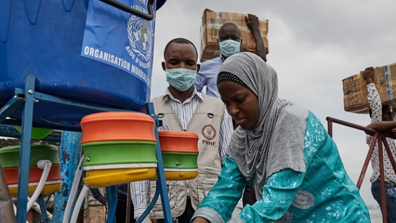 Preparations for screening and preventing potential coronavirus (COVID-19) arriving in the Democratic Republic of Congo from Brazzaville, Republic of Congo. Photo: © Hugh Kinsella Cunningham/World Health Organization