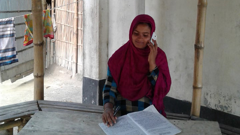 Salma Akhter runs a ‘virtual call center’, helping connect rural farmers with suppliers and buyers.