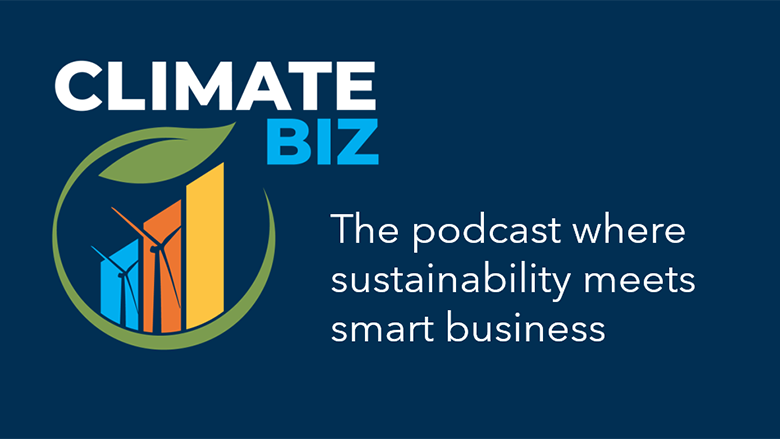 Climate Biz podcast banner