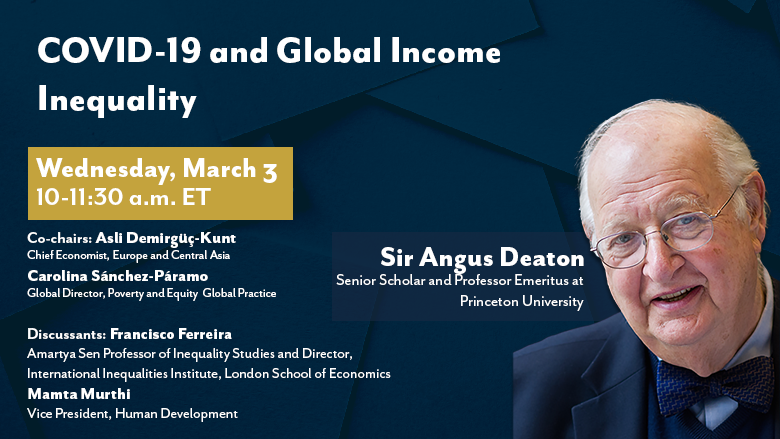 Poverty & Equity Seminars with Professor Sir Angus Deaton