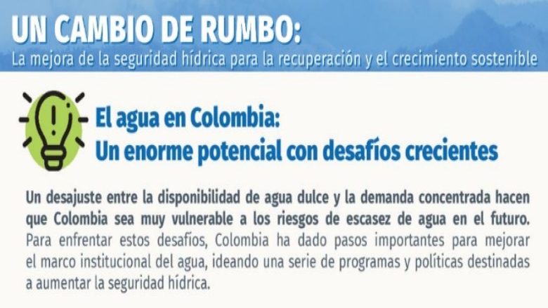 Cambiar el rumbo: mejorar la seguridad hídrica para propiciar la recuperación y el crecimiento sostenible de Colombia