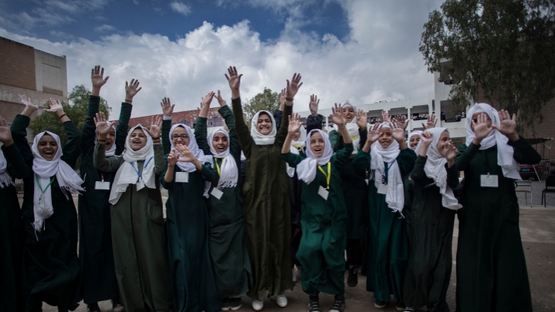 Cheerful girls in Yemen