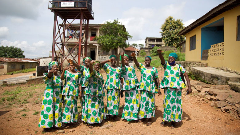 Women of the Ola Community and Social Development project, southwest Nigeria. 