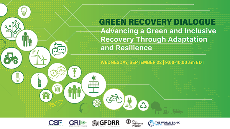 Green Recovery Dialogue event flyer