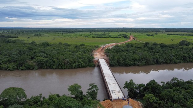Bridge over the Manuel Alves River, in São Valerio da Natividade, Tocantins, Brazil 