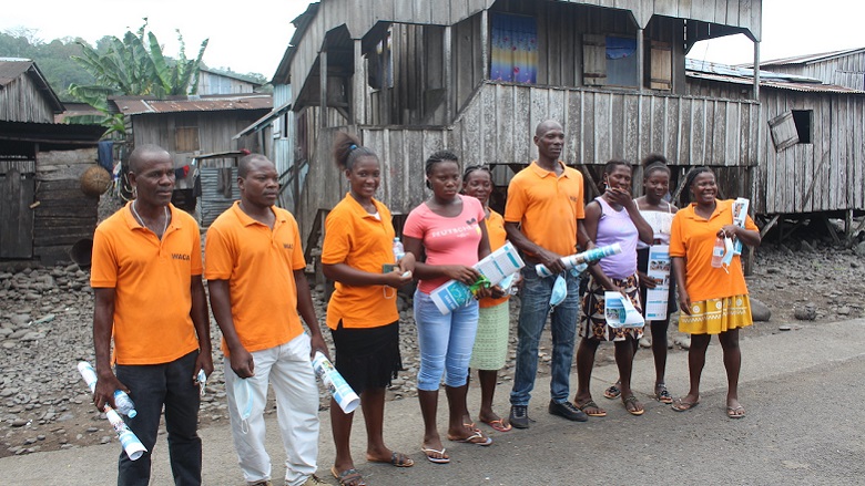 São Tomé and Principe community working with the WACA project on flood resilience. 