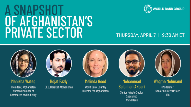 Picture of speakers for Afghanistan private sector event