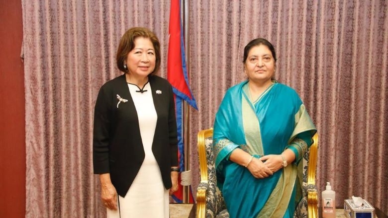 World Bank's Mari Pangstu visits Nepal's President Bidya Devi Bhandari