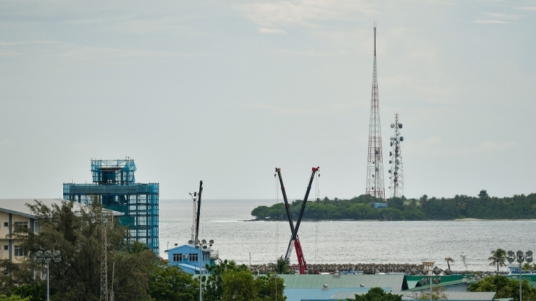 Picture of a port in Maldives 