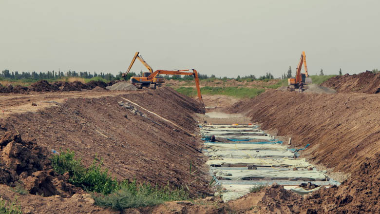 Construction of a canal