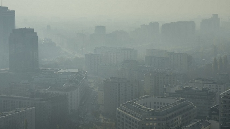 Smog in Warsaw, Poland