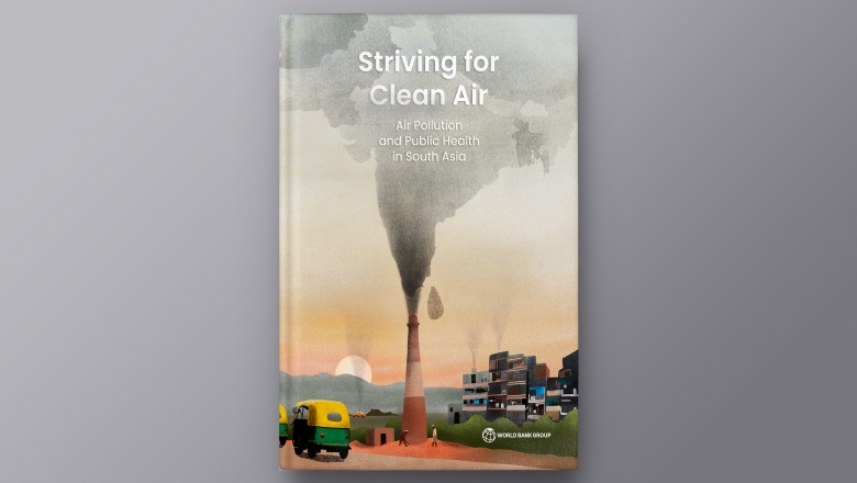 Illustration of chimney red brick pollution in South Asia