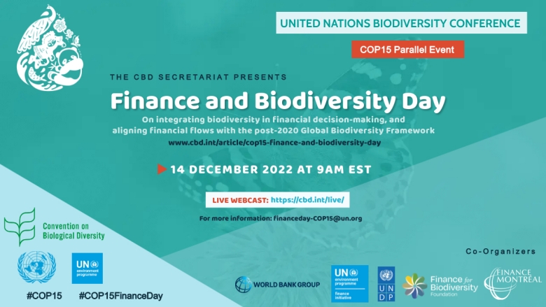 Finance Day at COP15 on Biodiversity Dec 14