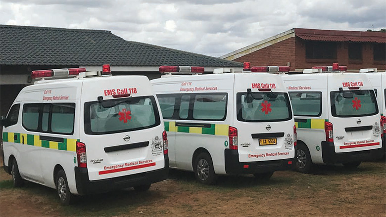 Emergency medical vans in Malawi