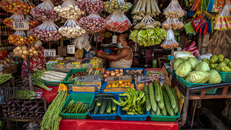 Vegetables for sale at a market in Manila, Philippines