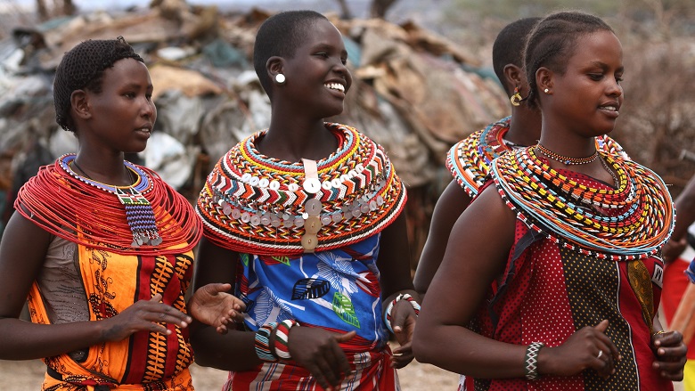 Traditional Samburu women in Kenya