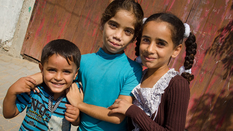 Children in Beit Hanoun, Gaza. 