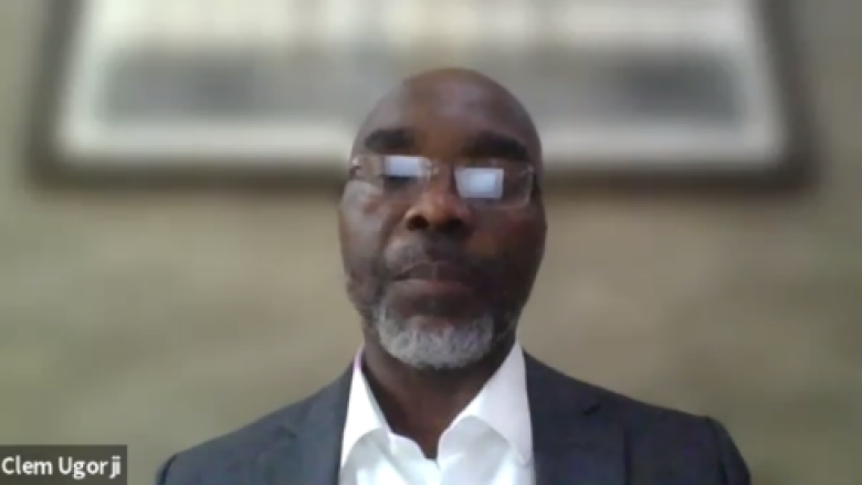 Clem Ugor screenshot at plastics event in Ghana
