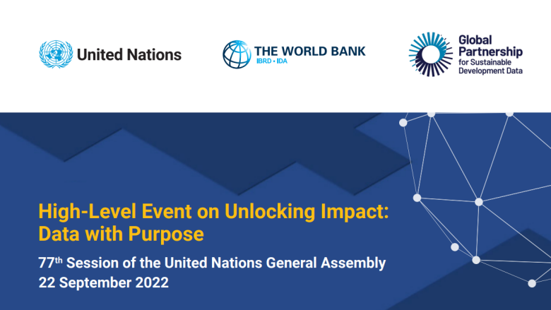 "Unlocking Impact: Data with Purpose" flyer, 2022 UNGA