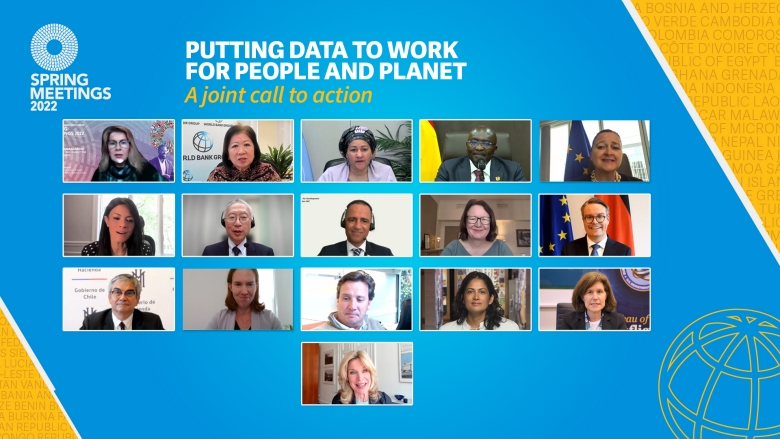 Speakers at Putting Data to Work for People and Planet during the 2022 WB Spring Meetings.