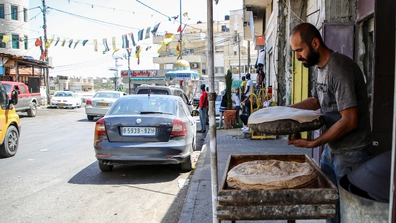 A Palestinian baker in Ramallah city, West Bank.