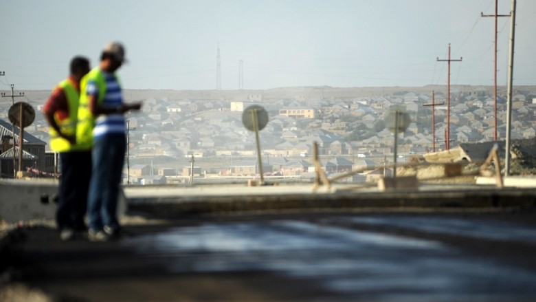 Road maintenance work in Azerbaijan