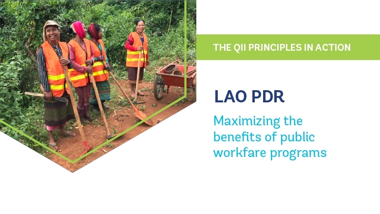 The World Bank’s Road Maintenance Group project in the Lao People’s Democratic Republic offered road maintenance jobs to wome