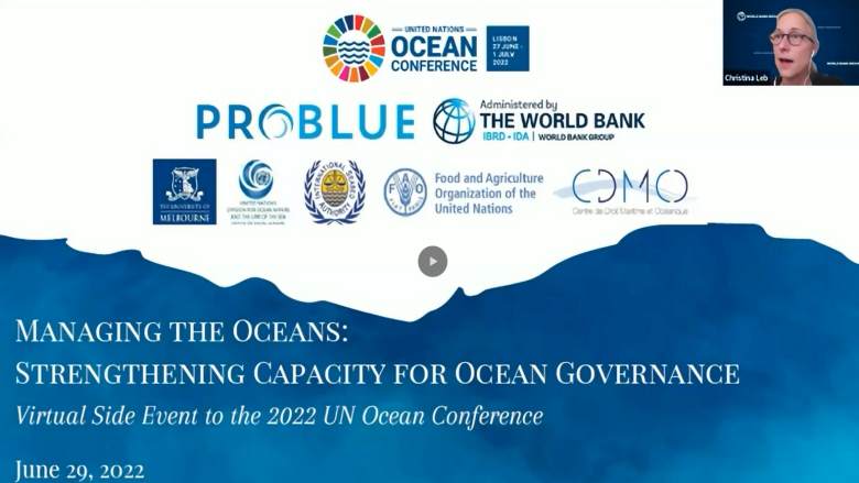 Ocean Governance Event slide