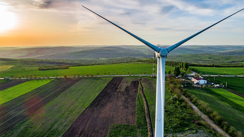 A wind turbine in Moldova