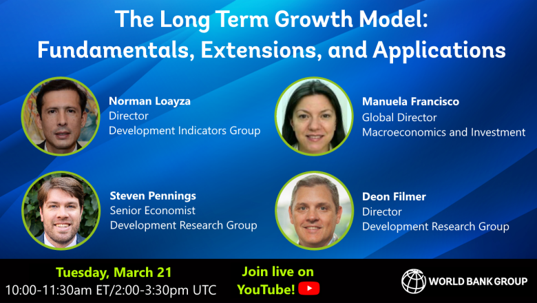 Postcard for the event on The Long Term Growth Model