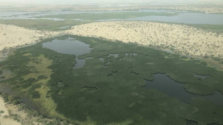 Aerial view of Lake Chad. Photo Credit: Carine Durand/ World Bank