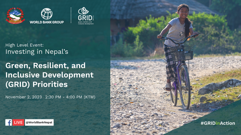 Banner for Investing in Nepal's GRID Priorities event 