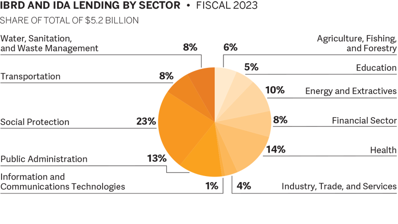 World Bank Annual Report 2023 - MNA Pie Chart