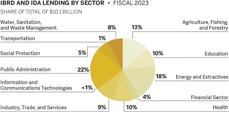 World Bank Annual Report 2023 - SAR Pie Chart