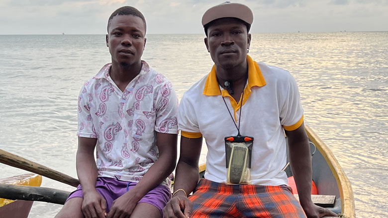 Mano, on right, relies on a GPS to return safely home.