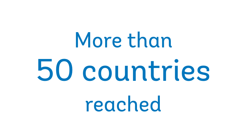More than 50 countries reached