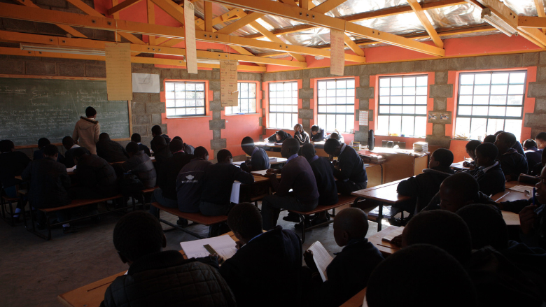 Trust in institutions - a representative image with a school in Maseru, Africa.
