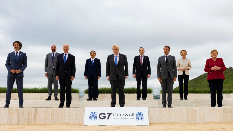  Leaders of the Group of Seven in Cornwall United Kingdom to discuss the post-pandemic economic recovery