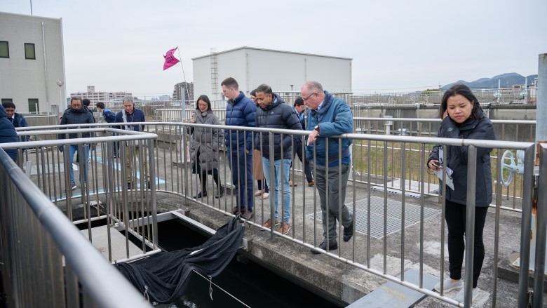 Photo1_Participants visiting the sedimentation pond