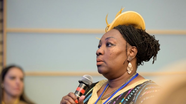 Civil society representative speaks at President's Townhall 