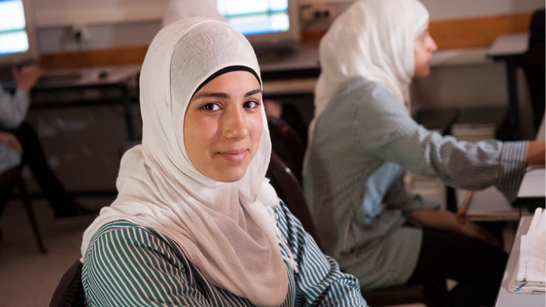 Students in computer programming class at Al Shami Girls Secondary School
