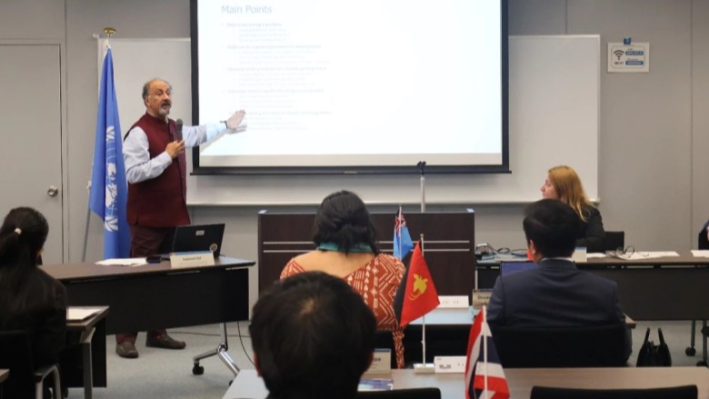 Chief Economist of World Bank giving a lecture
