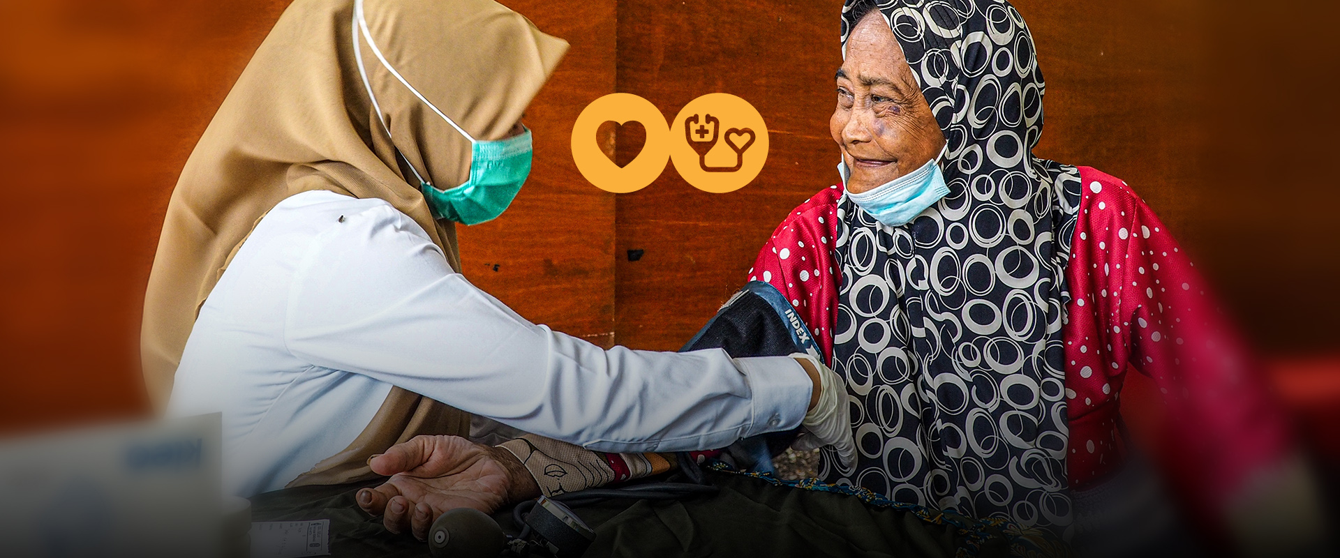 Indonesian woman visits a health clinic