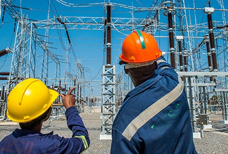 Man listening on headset