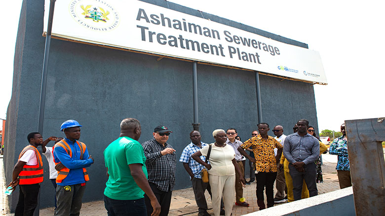 An image of a waste treatment in Ghana